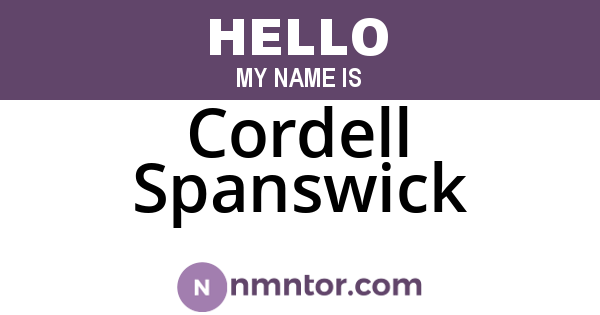 Cordell Spanswick