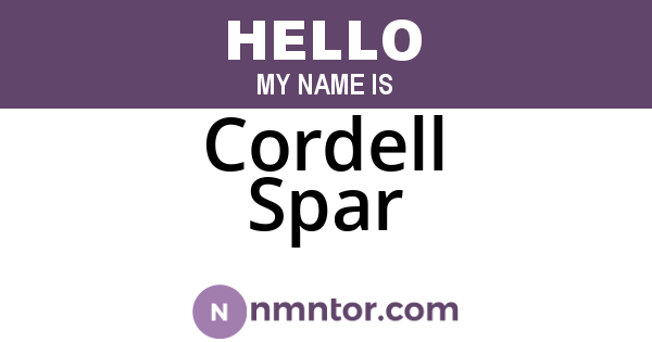 Cordell Spar
