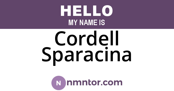 Cordell Sparacina