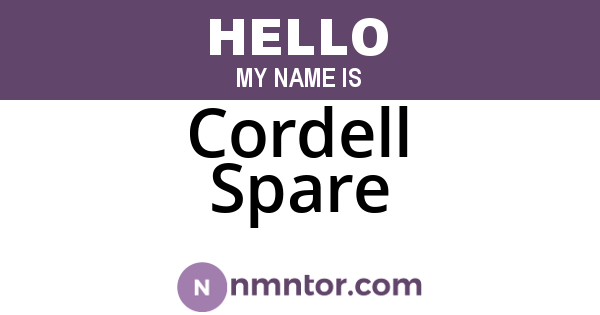 Cordell Spare