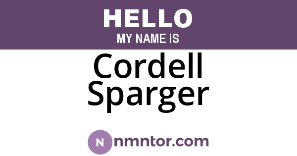 Cordell Sparger