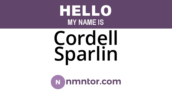 Cordell Sparlin