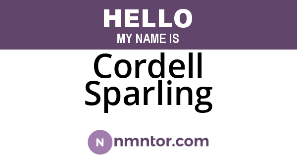 Cordell Sparling