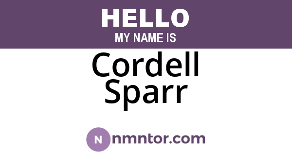 Cordell Sparr