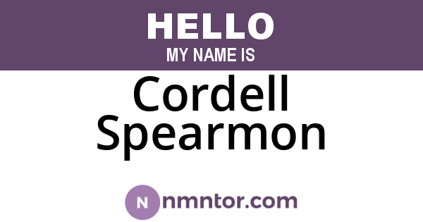 Cordell Spearmon