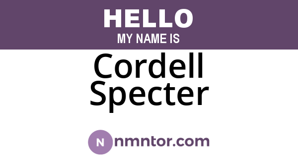 Cordell Specter