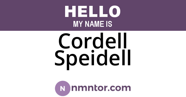 Cordell Speidell