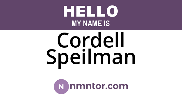 Cordell Speilman