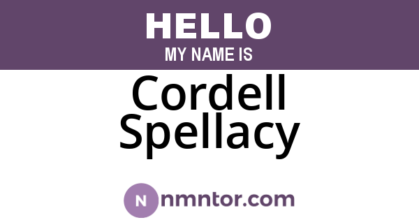 Cordell Spellacy