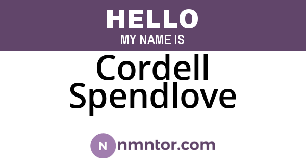 Cordell Spendlove