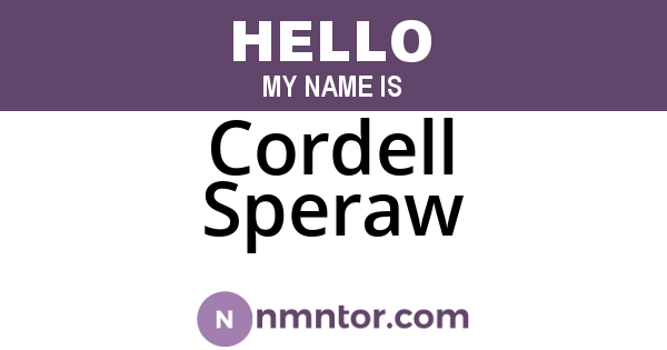 Cordell Speraw