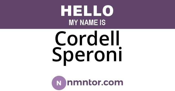 Cordell Speroni