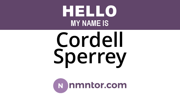 Cordell Sperrey
