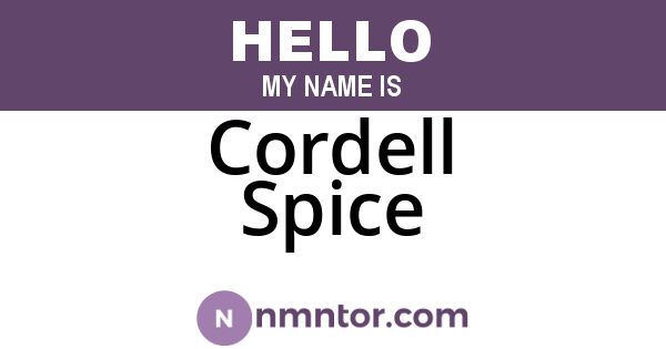 Cordell Spice