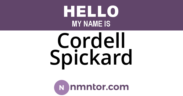 Cordell Spickard