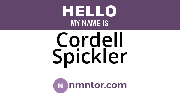 Cordell Spickler