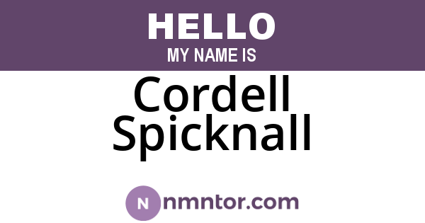 Cordell Spicknall