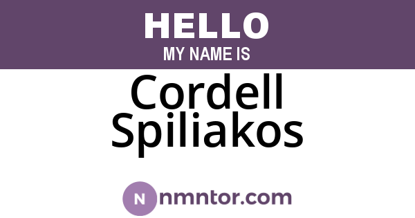 Cordell Spiliakos