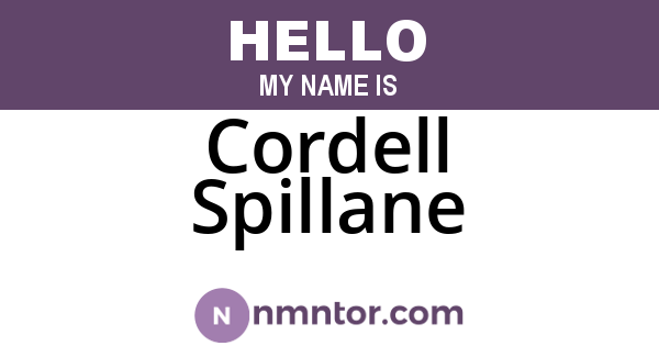 Cordell Spillane