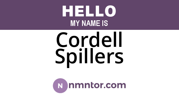 Cordell Spillers