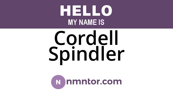 Cordell Spindler