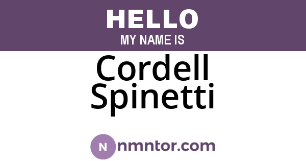 Cordell Spinetti