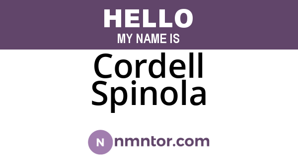 Cordell Spinola