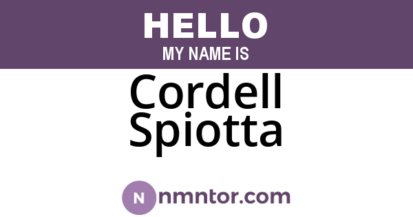 Cordell Spiotta
