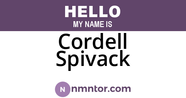Cordell Spivack
