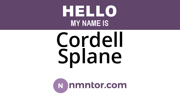 Cordell Splane