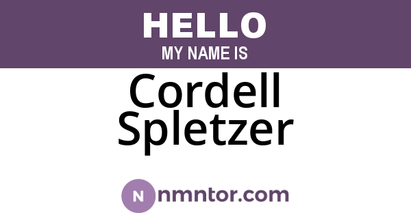 Cordell Spletzer
