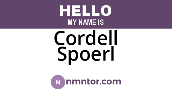 Cordell Spoerl