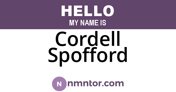 Cordell Spofford