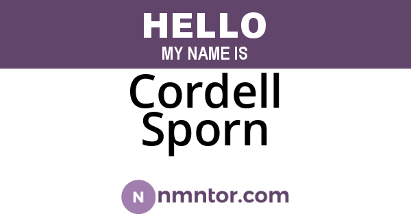 Cordell Sporn