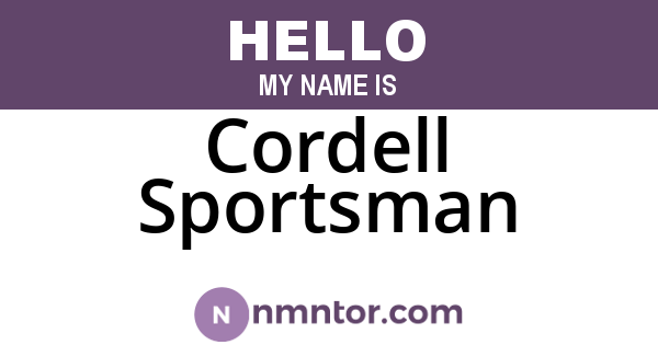 Cordell Sportsman
