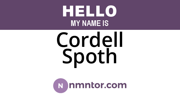 Cordell Spoth