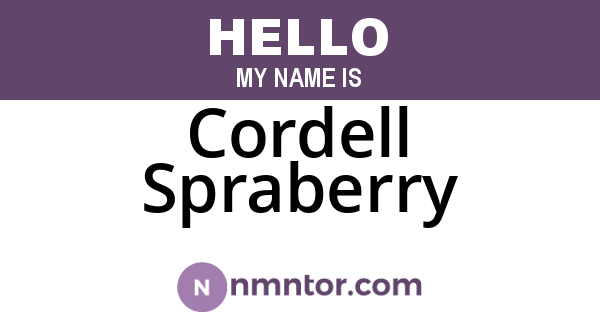 Cordell Spraberry