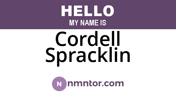 Cordell Spracklin