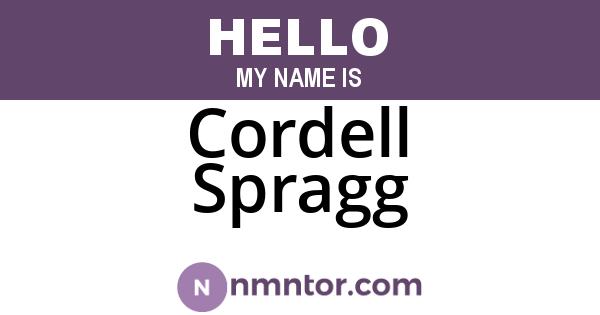Cordell Spragg