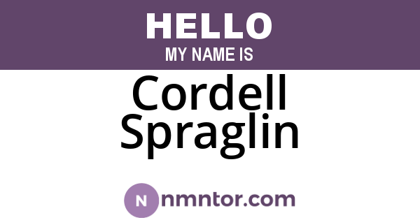 Cordell Spraglin