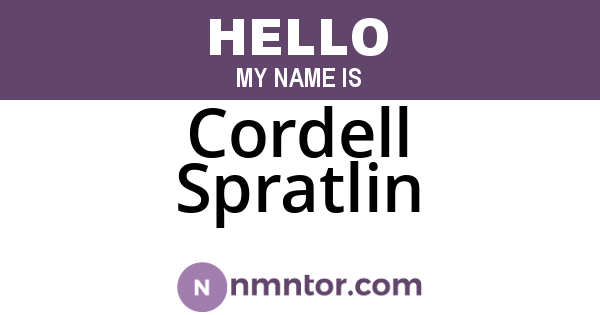 Cordell Spratlin