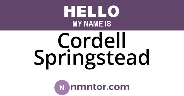 Cordell Springstead