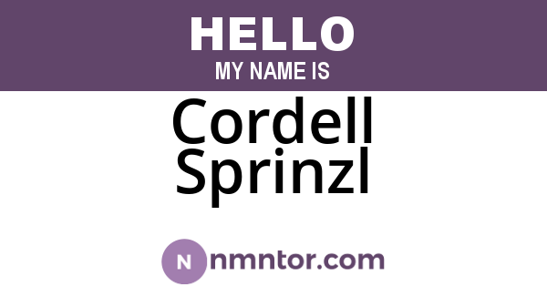 Cordell Sprinzl