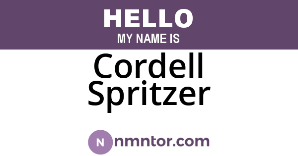 Cordell Spritzer