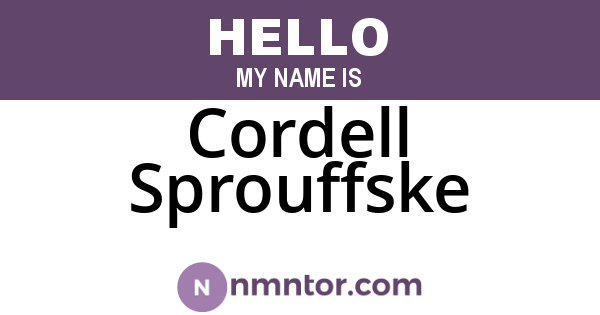 Cordell Sprouffske