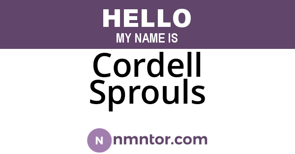 Cordell Sprouls