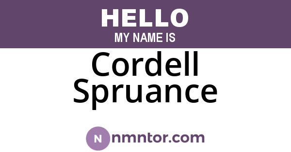 Cordell Spruance