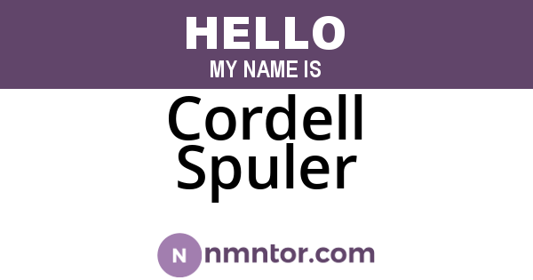 Cordell Spuler
