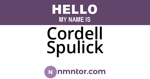 Cordell Spulick