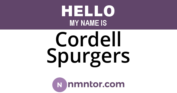 Cordell Spurgers